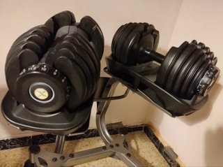 Mancuernas Ajustables 24kg + Soporte + Banco