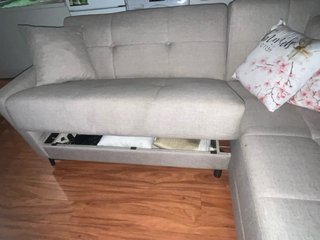 Sofá Cama Chaise Longue 3 Plazas con Almacenamient