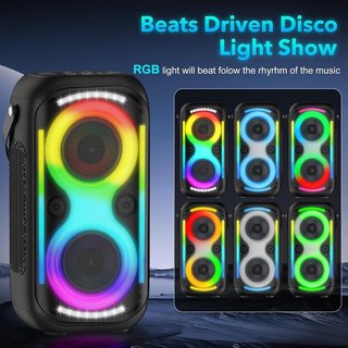 Altavoz Bluetooth 160W portátil luces LED NUEVO