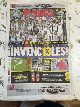 Periódico Marca Real Madrid Campeón Champions 13
