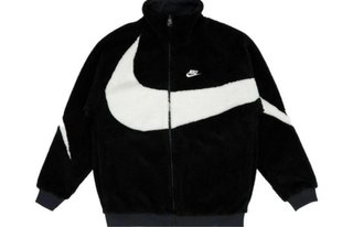 Chaqueta Nike Negra con Swoosh Blanco