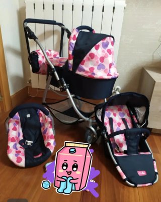 Carrito de Muñecas 3 en 1