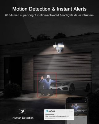 Camara vigilancia WiFi Exterior Solar Reflectores