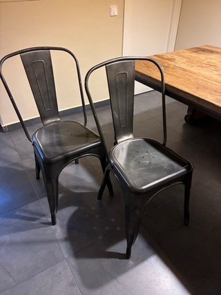 2 Sillas de Hierro Estilo Industrial