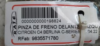 PINZA DE FRENO DELANTERA IZQUIERDA CITROEN C4 BERLINA C-SERIES