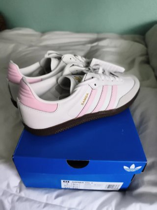 Adidas Samba blancas y rosas talla 37 1/3