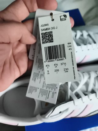 Adidas Samba blancas y rosas talla 37 1/3