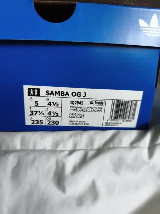 Adidas Samba blancas y rosas talla 37 1/3