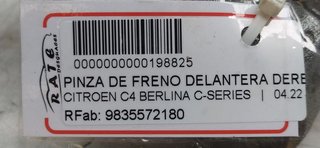 PINZA DE FRENO DELANTERA DERECHA CITROEN C4 BERLINA C-SERIES