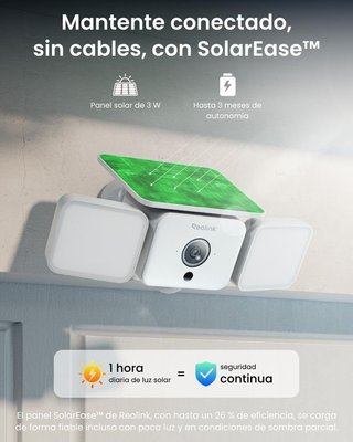 Cámara 2K WiFi 6 Reolink Solar Floodlight NUEVO