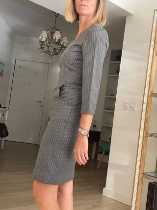 Vestido Gant Gris con Rayas