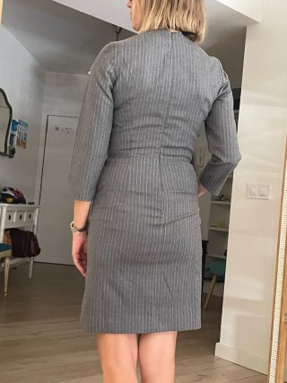 Vestido Gant Gris con Rayas