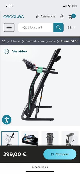 Cinta de correr Cecotec RunnerFit Sp