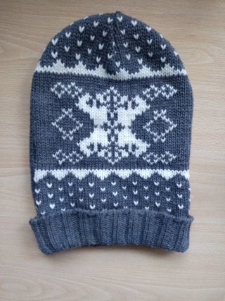 Gorro invierno unisex gris y blanco SIN ESTRENAR