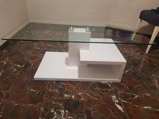 Mesa de centro blanca lacada