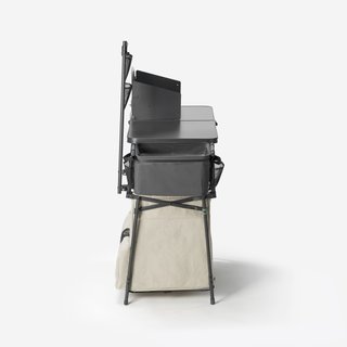 Mueble cocina camping XL, fregadero 10L, mampara y espacio