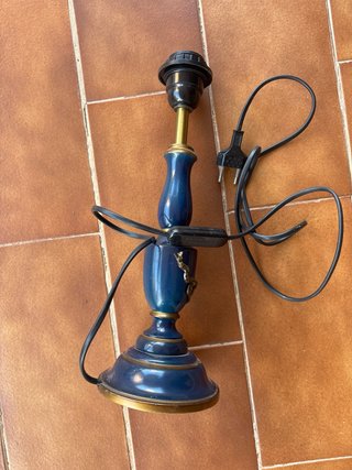 Pie de Lámpara de Sobremesa Azul