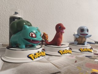 Pack 3 figuras Pokémon de resina pintadas a mano