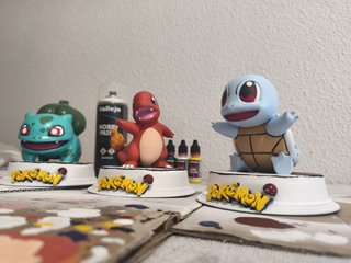 Pack 3 figuras Pokémon de resina pintadas a mano