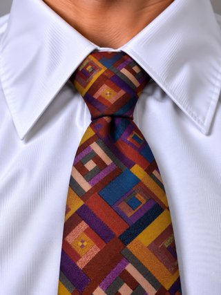 Corbata PFAU Multicolor de Seda