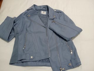 Cazadora Biker Azul Talla 44