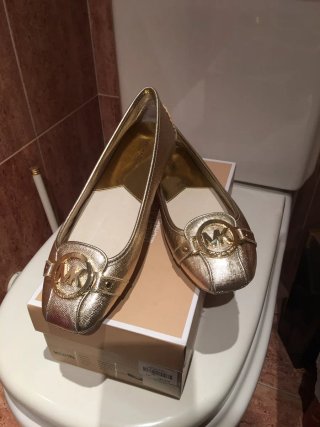 Michael Kors Bailarinas Doradas Mujer