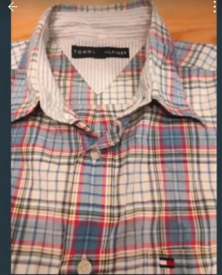 Camisa Tommy Hilfiger cuadros azul y rojo