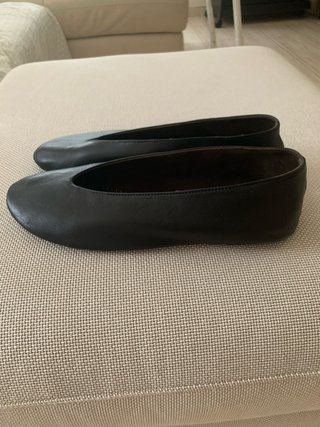Bailarinas The Row Piel Suave Negra Talla 40