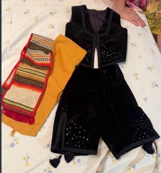Traje Baturro Niño Negro y Multicolor