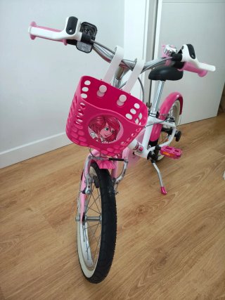 Bicicleta Infantil Rosa y Blanca