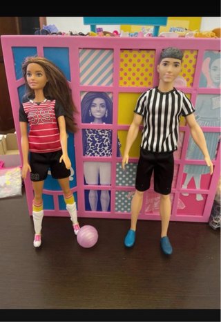 Coppia Barbie e Ken Calciatori