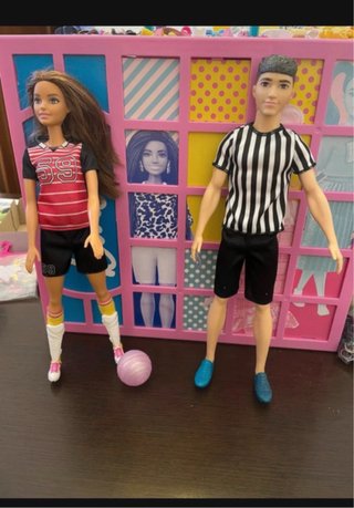 Coppia Barbie e Ken Calciatori