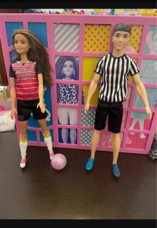 Coppia Barbie e Ken Calciatori