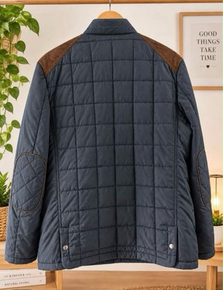 Chaqueta de Hombre Azul y Marrón