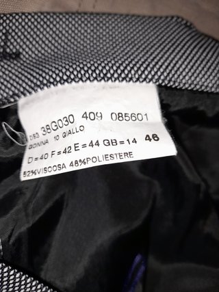 Tailleur vintage Fellini M grigio/bianco