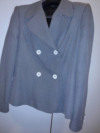 Tailleur vintage Fellini M grigio/bianco