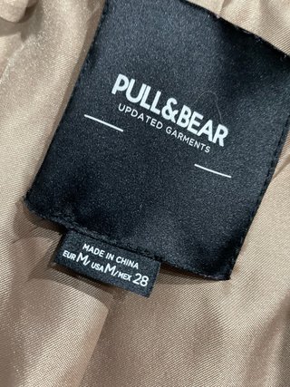 Abrigo pelo sintético largo Pull&Bear Beige