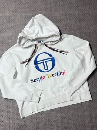 Felpa con cappuccio Sergio Tacchini bianca - L
