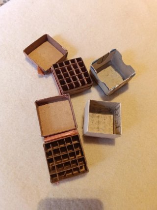 Set di 3 scatoline in cartone anni 30/40