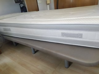 Cama Colchon 150 y base tapizada