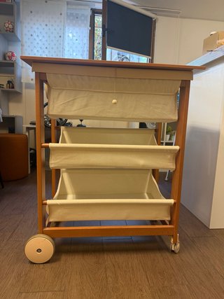 Mueble madera con bañera bebé