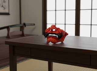 Maschera Oni Samurai Giapponese - Cosplay
