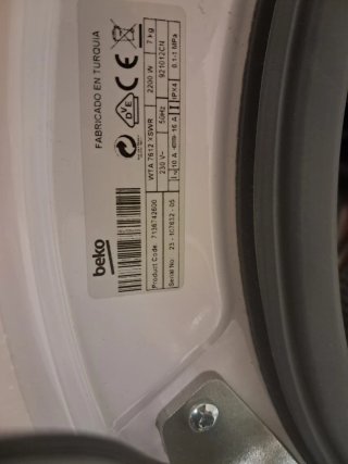 Lavadora Beko 7kg SteamCure 1200rpm