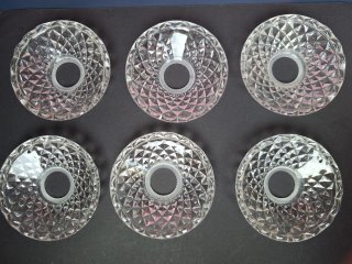 Set de 6 platillos o Bobeches Antiguos de lampara