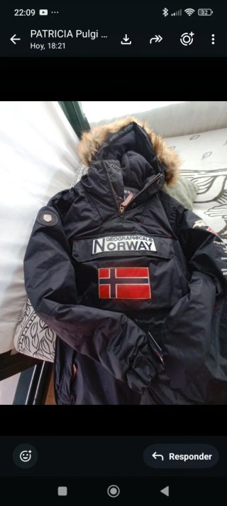 Cazadora Geographical Norway Talla M Negra