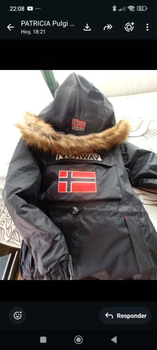 Cazadora Geographical Norway Talla M Negra