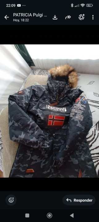 Cazadora Geographical Norway Talla M Negra