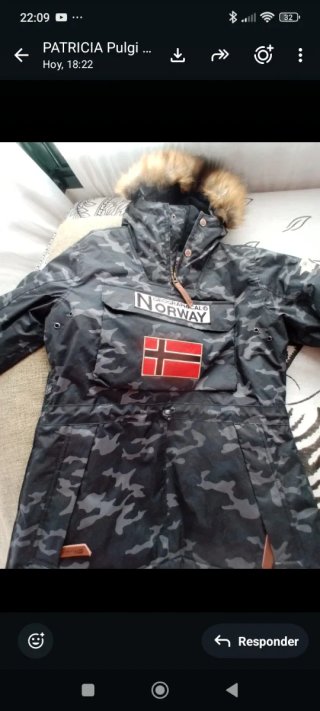 Cazadora Geographical Norway Talla M Negra