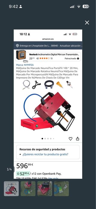 Máquina Neumática Portátil de Marcado