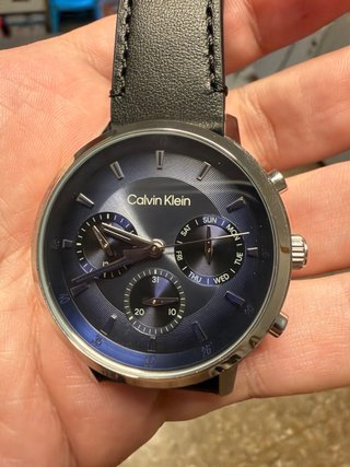 Reloj Calvin Klein Gauge Acero Inoxidable Azul.